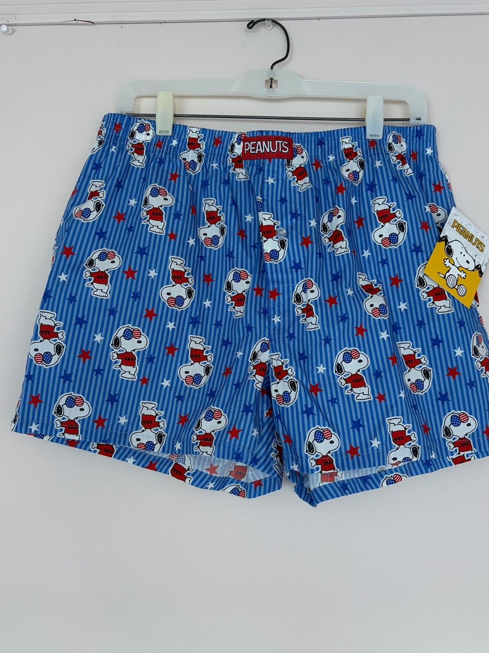 Peanuts Blue Snoopy Star Print Boxer Shorts